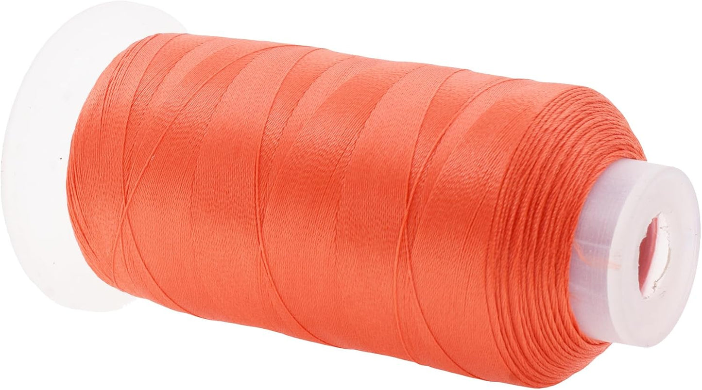 Mandala Crafts Coral Heavy Duty Thread -1500 Yds Tex 90 Thread for Sewing Drapery Jeans Leather Hair - Bonded Polyester Thread Outdoor Marine Upholstery Threads