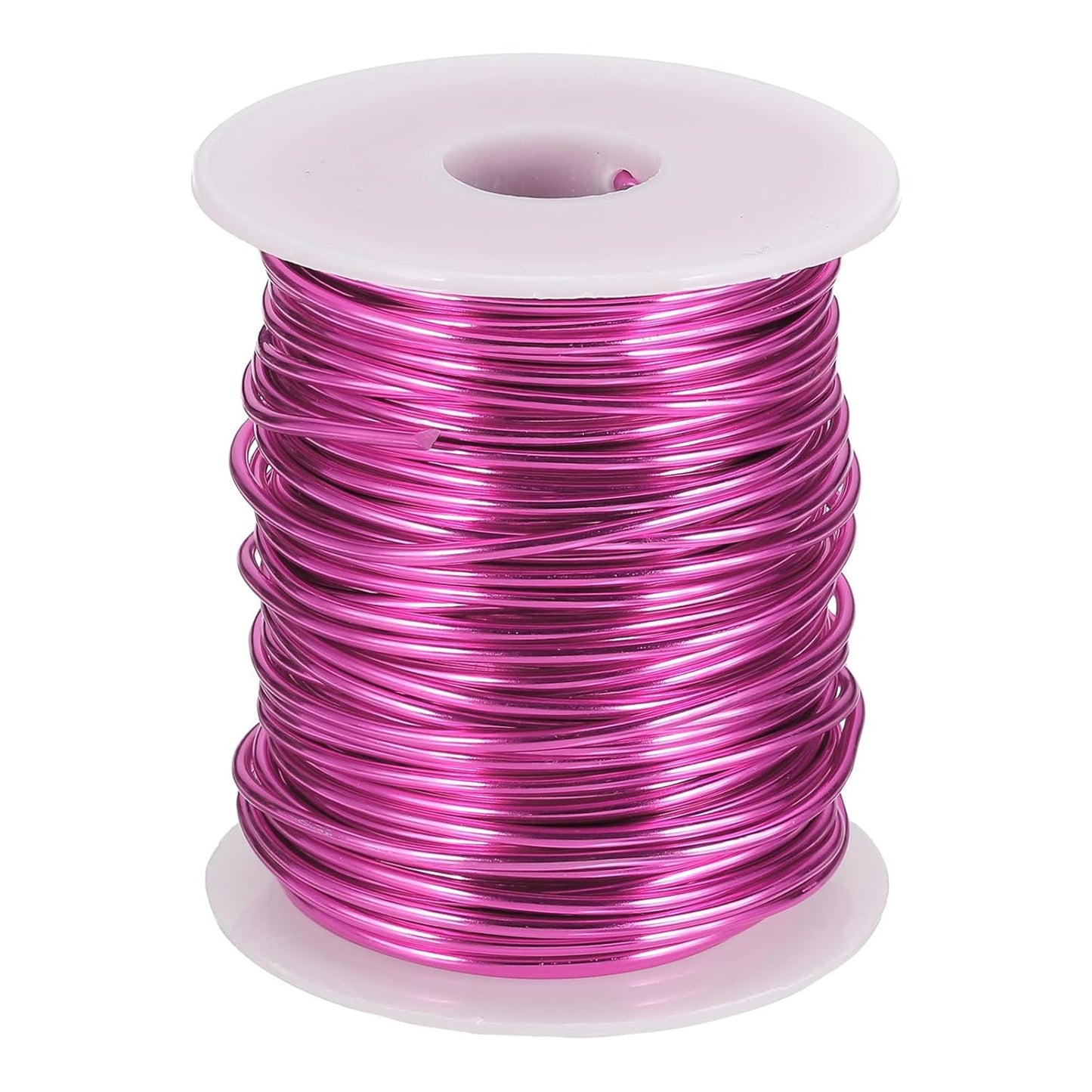 uxcell 12 Gauge / 2mm Anodized Aluminum Wire for Jewelry Craft Making, 102 Feet Bendable Flexible Wire for DIY Home Decor Gardening Sculpture, Dark Pink