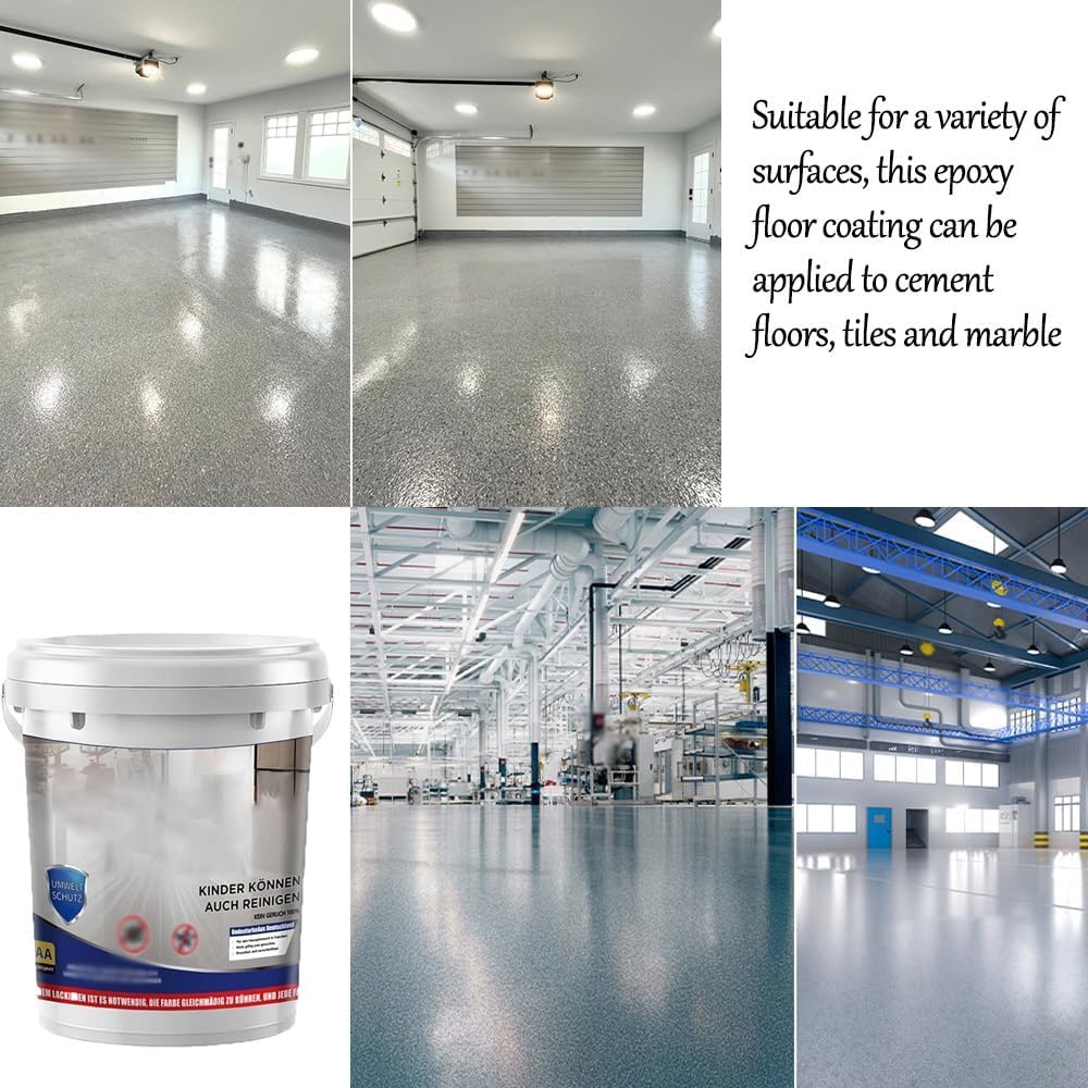 Louis Forest Epoxy Floor Paint, High-Gloss Marble Effect Epoxy Floor Coating (Pink,1pcs)