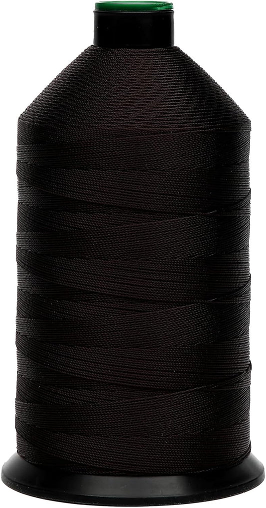 Extra Strong Bonded Nylon Thread #207 Tex210 – 16 OZ, 2000yds, Versatile Stitching Solution for Leather, Upholstery, Canvas Repair and More (Dark Brown)