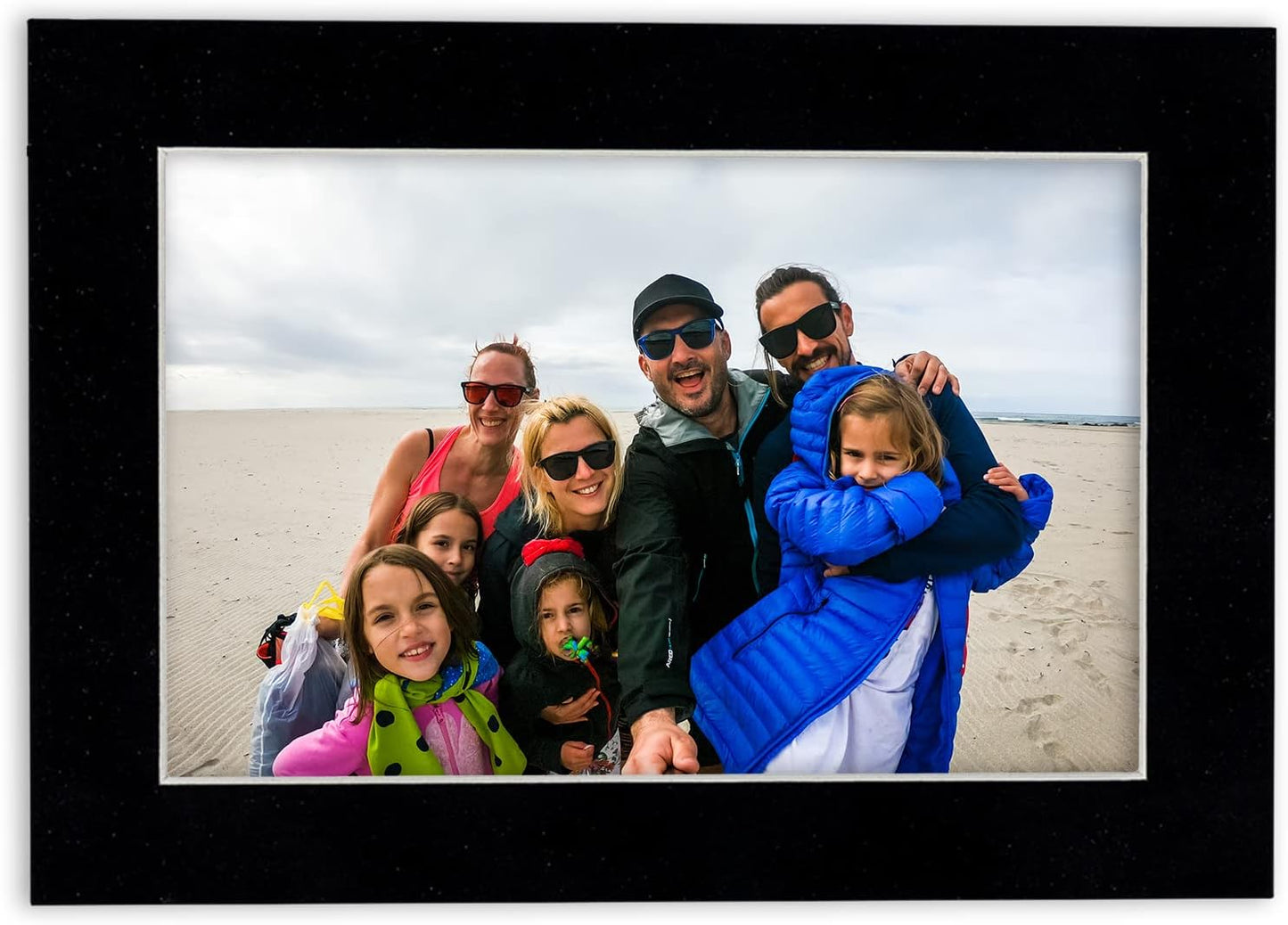 11x14 Mat Bevel Cut for 8.5x11 Photos - Acid Free Black Suede Precut Matboard With Backing Board and Crystal Clear, Self Seal Mat Bag - For Pictures, Framing - 4-ply Thickness