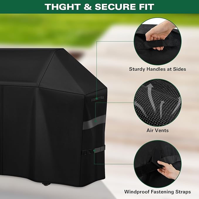 Heavy Duty 600D Grill Cover Fit for Napoleon 61500 Prestige PRO 500 and Prestige 500 Napoleon Rogue PRO 625 Gas BBQ Grill Accessories