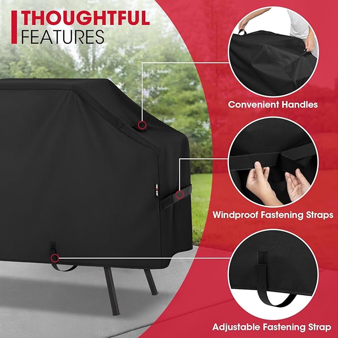 Unicook Griddle Cover for Blackstone 22 Inch and 17 Inch Griddle with Hood and Stand, Heavy Duty Waterproof Outdoor BBQ Grill Cover with Sealed Seam, Black
