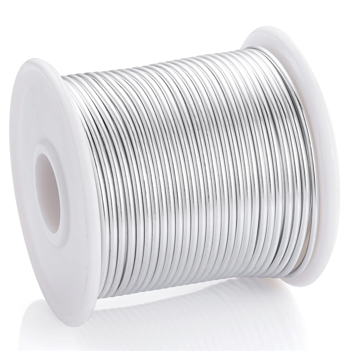 12 Gauge Sliver Aluminum Craft Wire (105FT) - Anodized for Jewelry Making, Beading Floral, Plant Gardening, Sculpting & Modeling Craft Wire (Sliver #1, 2mm)