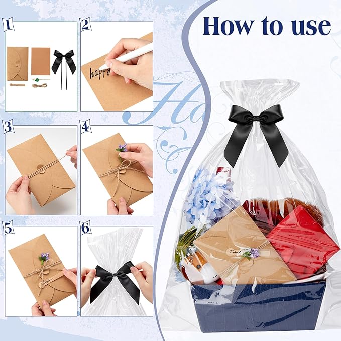 Wonderjune 20 Pcs Valentines Day Gift Baskets Empty To Fill Baskets For Gifts Empty With Gift Bag Bow Valentines Gifts Storage Basket Bulk for Wedding Party Wrapping(Royal Blue)