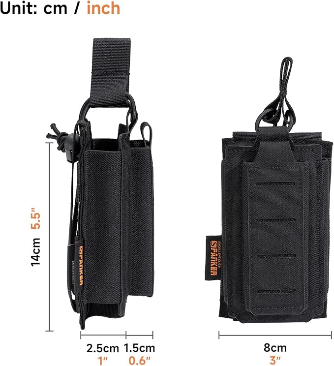 EXCELLENT ELITE SPANKER Tactical Open-Top Single/Double/Triple Molle Mag Pouch for Pistol Mag Pouch Tactical Bag Accessories Holder