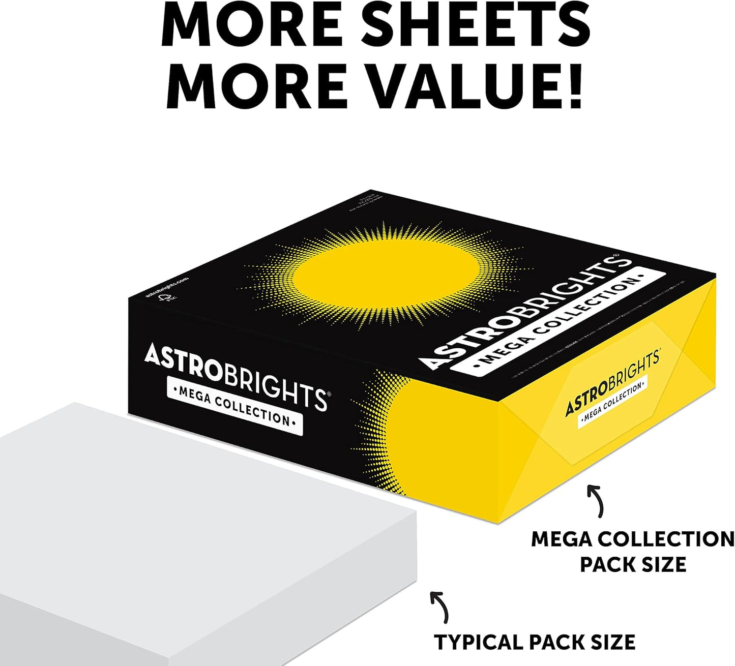 Astrobrights Mega Collection, Colored Paper, Ultra Purple, 625 Sheets, 24 lb/89 gsm, 8.5" x 11" - MORE SHEETS! (91691)