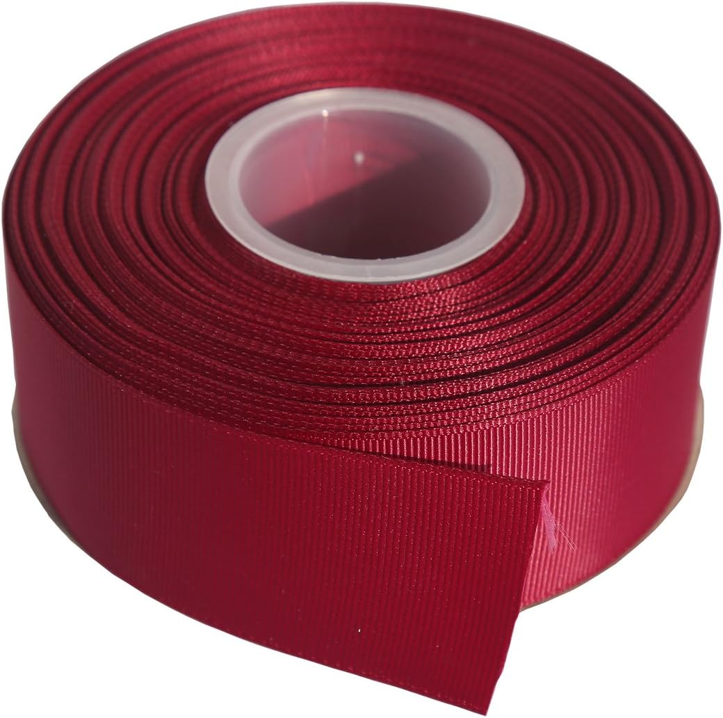 ITIsparkle 11/2" Inch Grosgrain Ribbon 25 Yards-Roll Set for Gift Wrapping Cake Decoration Party Favor Hair Braids Hair Bow Baby Shower Decoration Floral Arrangement Craft Supplies, Wine 275#