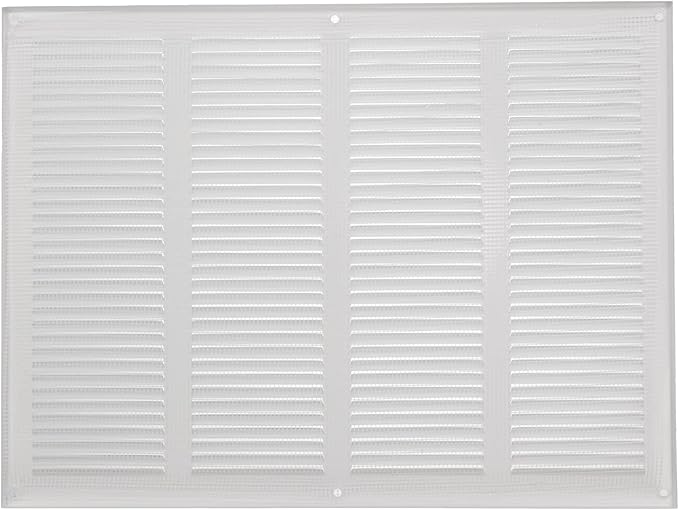 Repa Market Air Vent Cover 16x12 Inch (Outer Dimensions) White Galvanized Steel Louvered Grill Cover with Mesh Screen/Wall or Ceiling Vent/HVAC Register for Indoor and Outdoor Ventilation