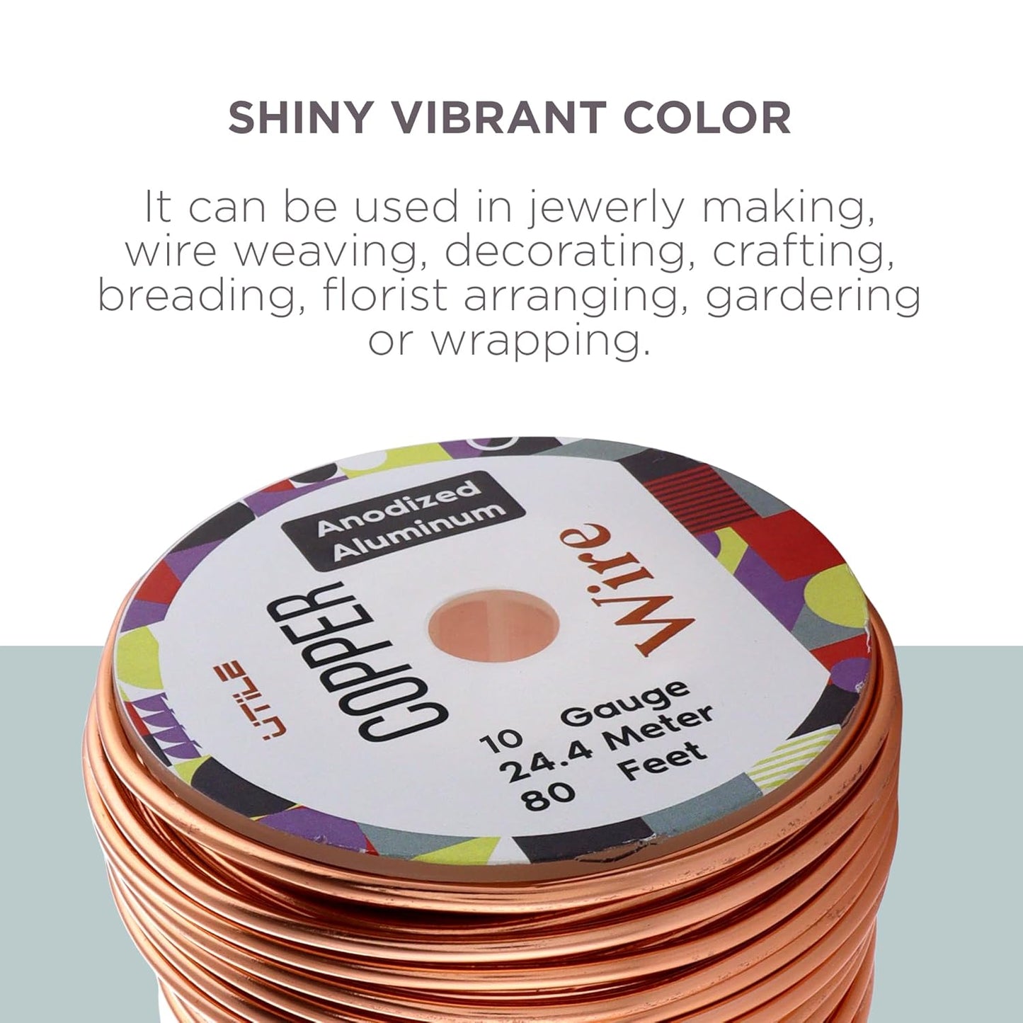 UTILE Bonsai Wire - Armature Aluminum Wire 80 ft 10 Gauge 3.2 mm Bonsai Training Wire, Tree Kit, Plant, Sculpting, Crafts, Bendable, Gardening, Beading and Jewelry Making (Copper)