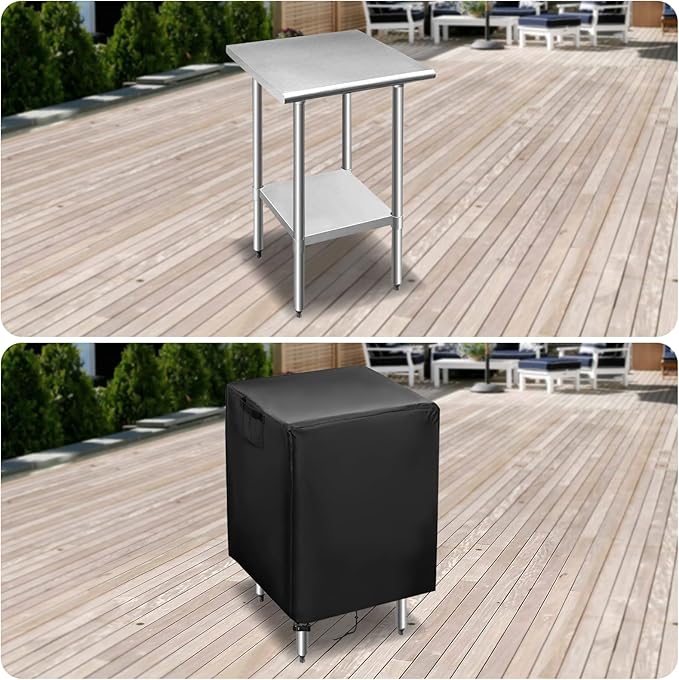 Outdoor Prep Table Cover,30 Inch Waterproof Stainless Steel Prep Cart Cover,Outdoor kitchen Grill Bbq Food Prep Table Covers - 30 x 30 x 35 Inch