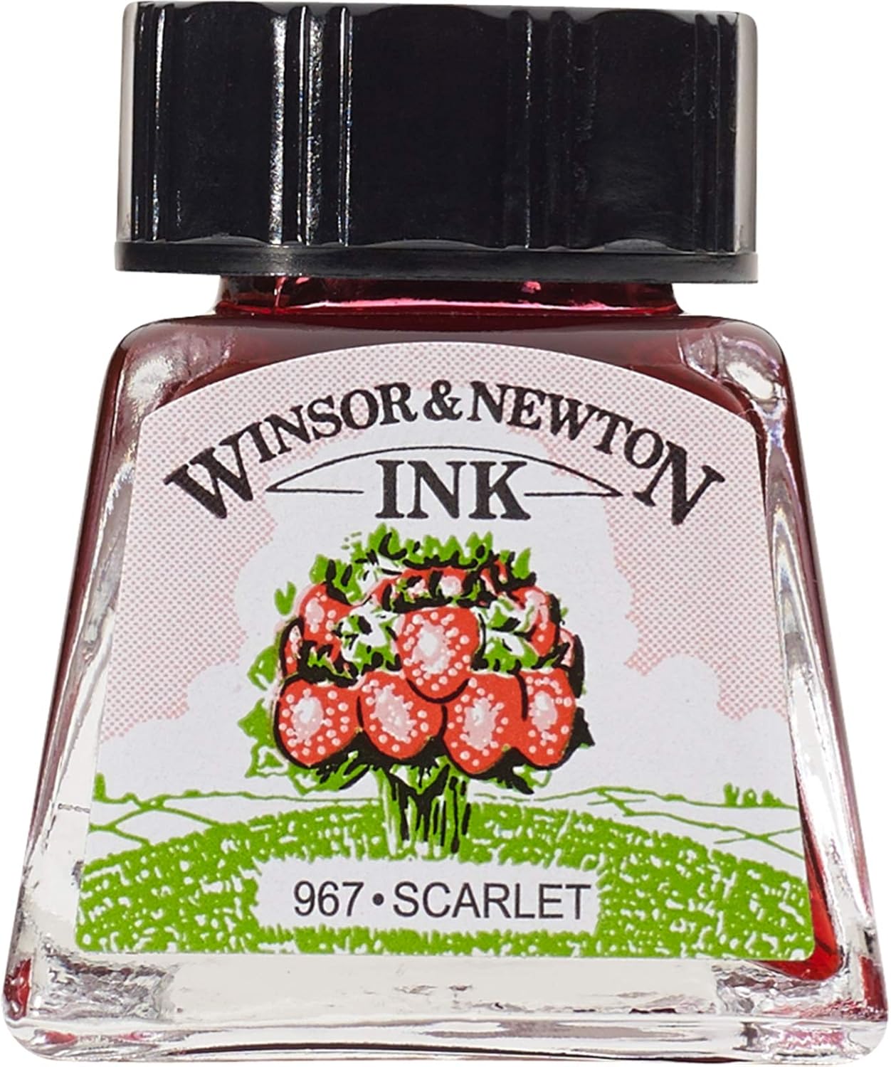 Winsor & Newton Drawing Ink, 14ml Bottle, Scarlet