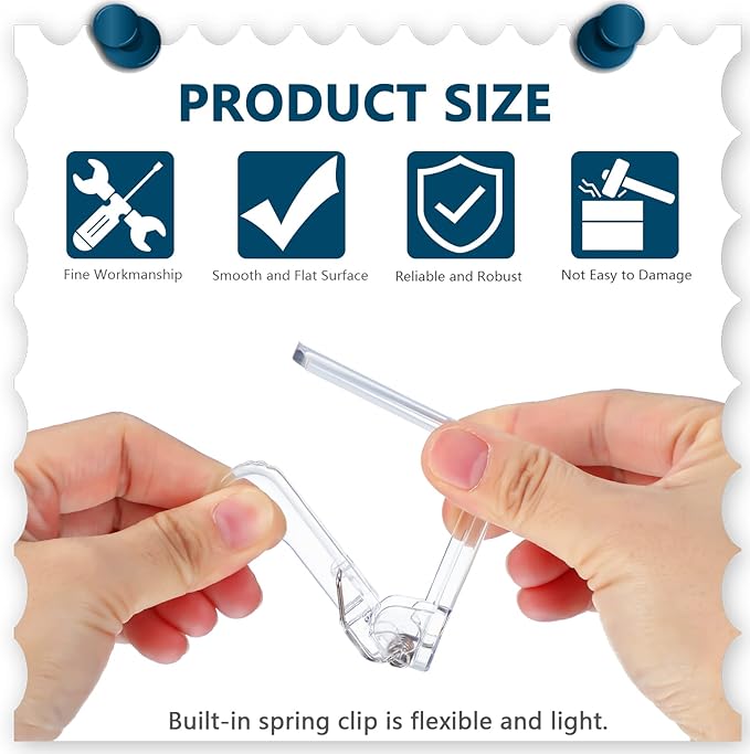Jetec 6 Pieces Clear Tablecloth Clips Plastic Loaded Table Cover Holder Clamps Table Linen Clips for Christmas Birthday Camping Picnic Wedding Restaurant Outdoor Hosting Essentials
