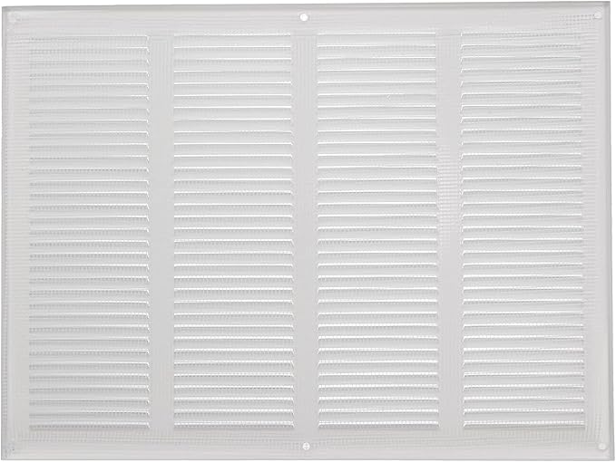 Repa Market 2-Pack Air Vent Cover 16x12 Inch (Outer Dimensions) White Galvanized Steel Louvered Grill Cover with Mesh Screen/Wall or Ceiling Vent/HVAC Register for Indoor and Outdoor Ventilation