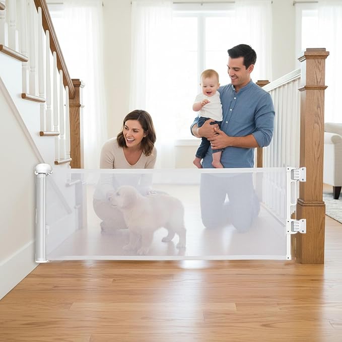 Entryway Blocker, Foldable Animal Fence, Security Panel, Indoor Outdoor Shield, Puppy Canine Defender, Stairway Animal Guard, Home Pet Gear for Children, and Dogs Use