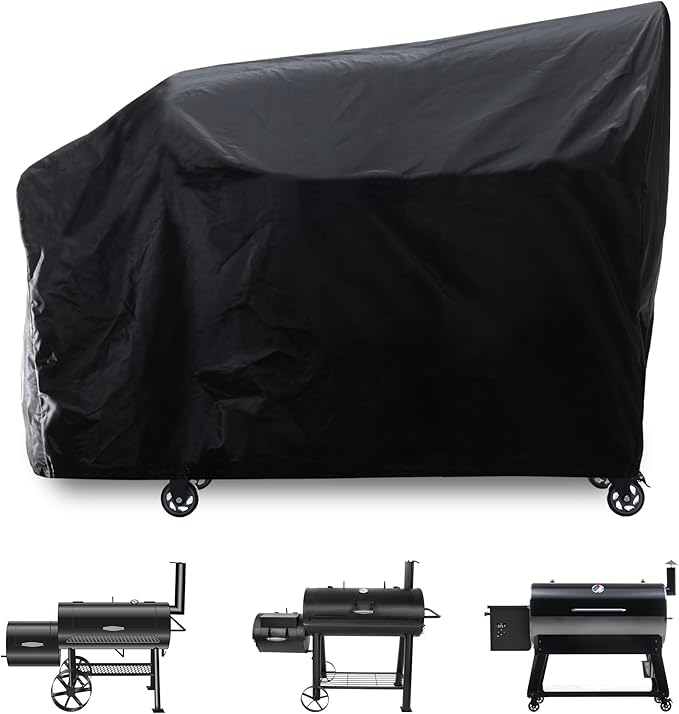 ZJYWSCH Grill Cover for Offset Smoker for Rec Tec Flagship XL 1400 Pellet Smoker Cover Outdoor Waterproof for RecTec RT-1400 Flagship 1400 Wood Pellet Grill Cover Heavy Duty