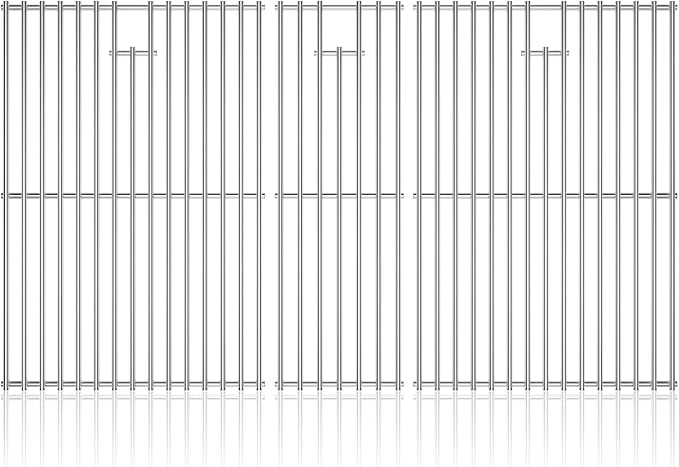 16.96 inch Stainless Steel Cooking Grates for Nexgrill 720-0882A Evolution Infrared Plus 5-Burner, Stainless Steel Gas Grills Grates Replacement Parts, Solid Rod Grill Cooking Grids, 3 Pack