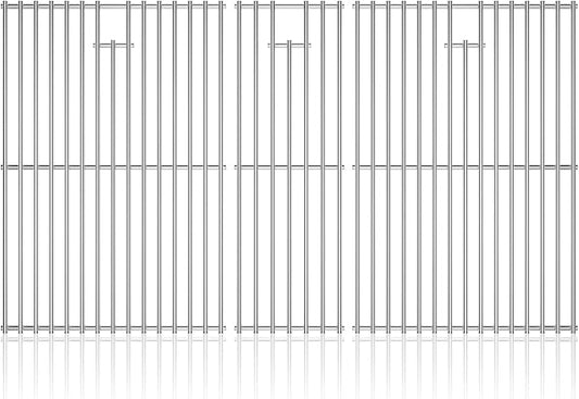 16.96 inch Stainless Steel Cooking Grates for Nexgrill 720-0882A Evolution Infrared Plus 5-Burner, Stainless Steel Gas Grills Grates Replacement Parts, Solid Rod Grill Cooking Grids, 3 Pack