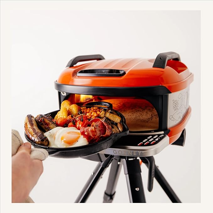 Gozney Tread Portable Pizza Oven x Matty Matheson, Orange, Makes 12” Pizzas - Revolutionary Lateral Gas Burner, Quick Heat Up, Lightweight & Rugged Design