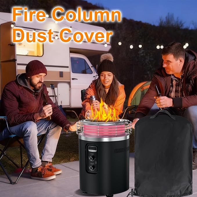 Fire Cover for Ninja Fireside360: Outdoor Heavy Duty 600D Oxford with PVC Backing, Waterproof & Dustproof, Dual Handles, Dual Drawstring Hem, Fits for Fireside360 Fire Pit