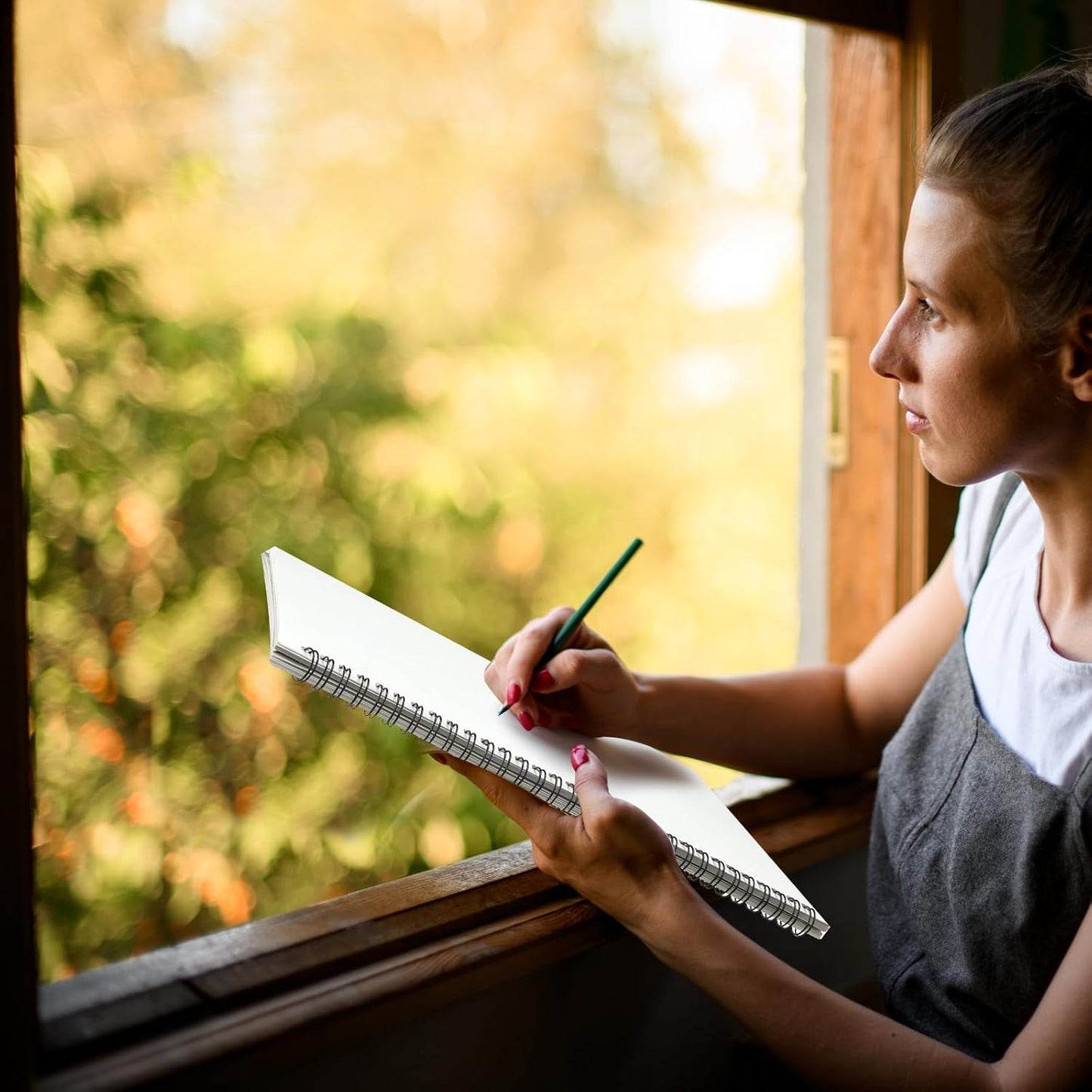 Qilery 24 Pcs 8.5 x 11'' Sketch Book Pads Bulk 30 Sheets Each Spiral Sketchbook 100 GSM Drawing Paper Acid Free Art Sketch Book Pack for Painting Sketching