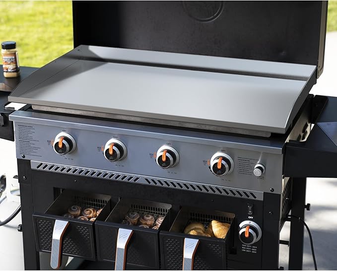 Stanbroil 36 Inch Flat Top Griddle, Stainless Steel Griddle Replacement Top for Blackstone 36" 4 Burner Gas Grill Cooking Station, Griddle Top Replacement with Rear Grease System