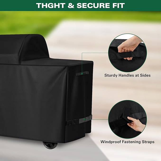Heavy Duty 600D Grill Cover Fit for Traeger Grill BAC761 Full-Length Woodridge TFB86MLH Grill Accessories