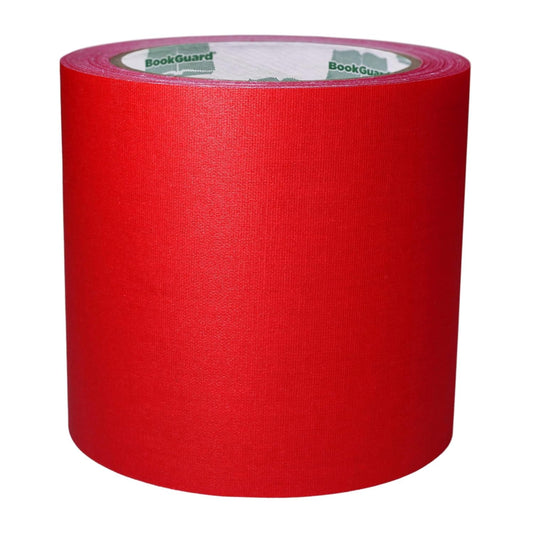 BookGuard 4 inch Premium Bookbinding Repair Cloth Tape, 15 Yard Roll, Red