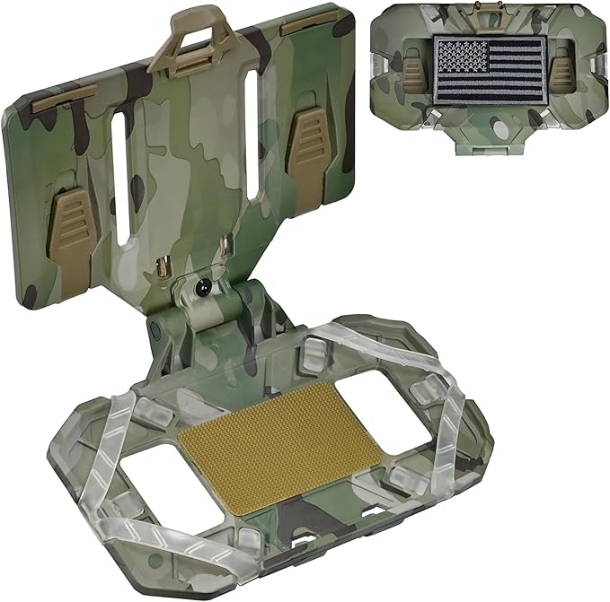 Tactical Plate Carrier Phone Mount, Universal Molle Phone Holder,Tactical Phone Holder Foldable Navigation Board for Tactical Vest Attachments