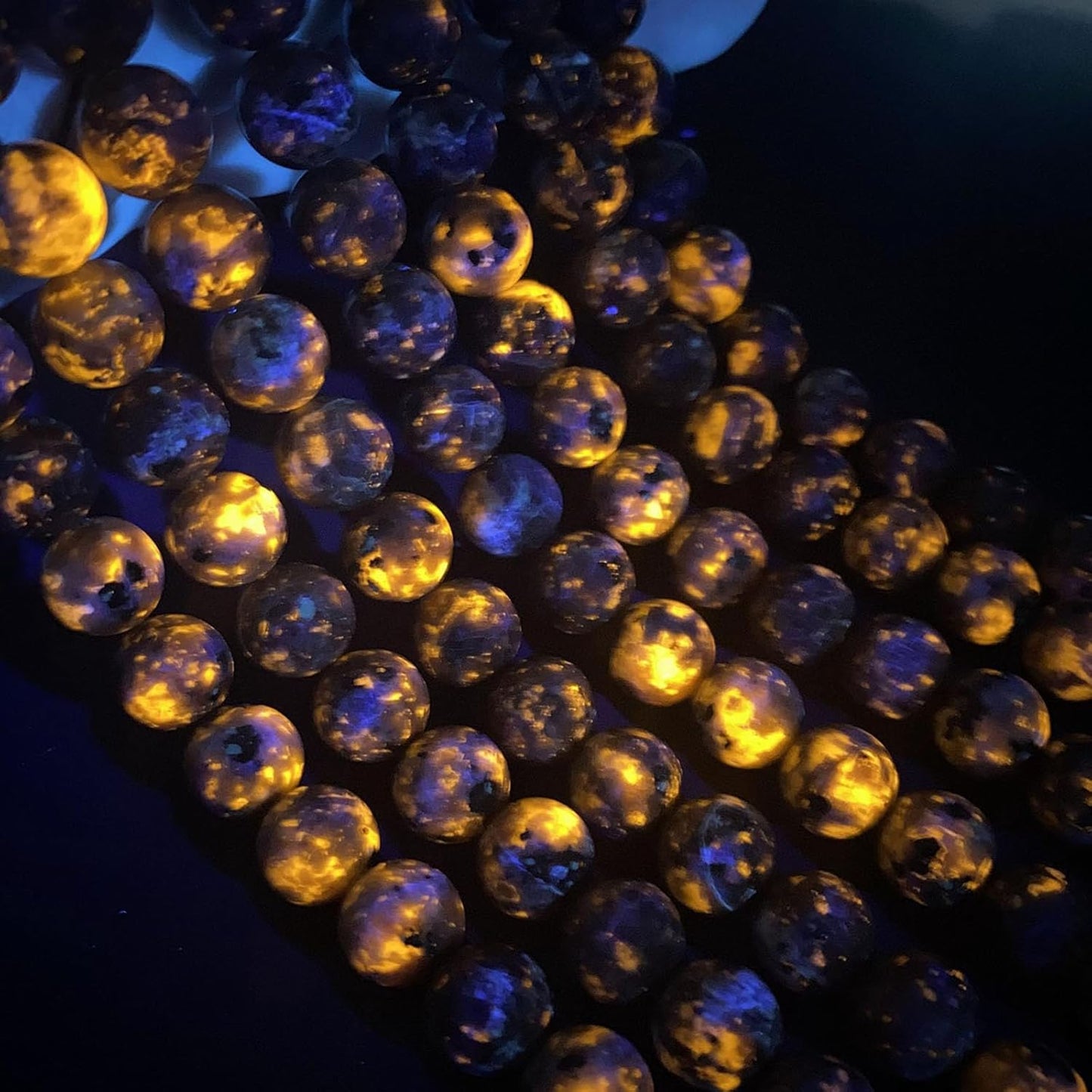 4MM 180pcs Natural Flame Yooperlite Stone Energy Beads Round Loose Beads for Jewelry Making DIY Bracelet Necklace 2 Strands 32"