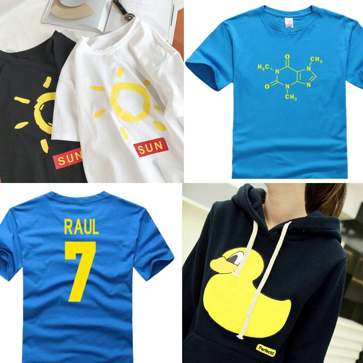 Guangyintong Heat Transfer Vinyl Yellow HTV Rolls, 12" x 12ft Iron on Vinyl for T-Shirts, Matte Surface HTV for All Cutter Machine Easy to Cut & Weed for Heat Vinyl DIY Design