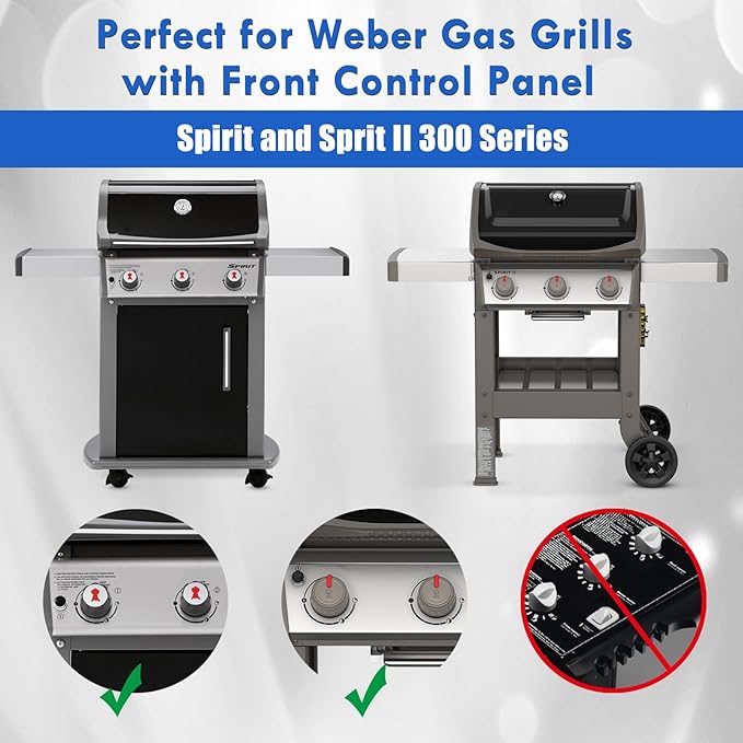 Spirit E-310 Replacement Parts 7636 Flavorizer Bars 69797 Burners for Weber Spirit II Grill Parts E310 S-310 E-320 S-320 E-330 S-330 Spirit 2 GS4 Flavor Bars Burner Covers Spirit Gas Grill Parts