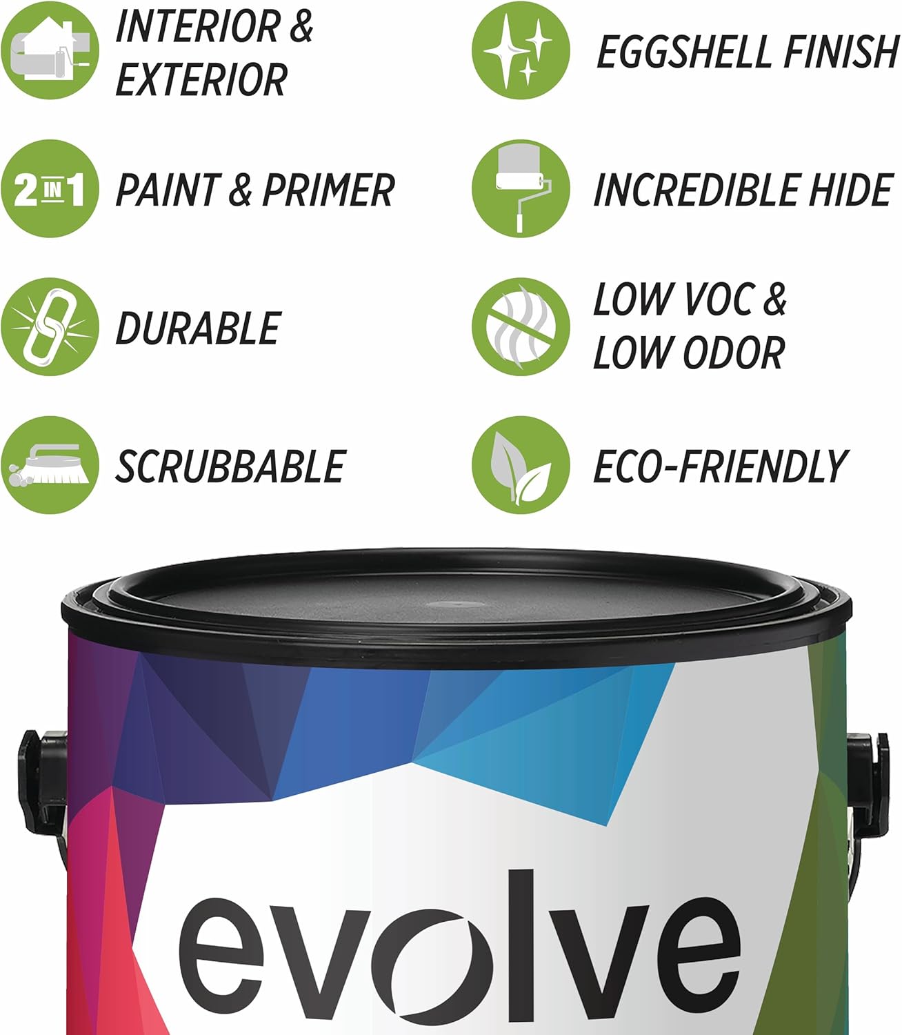 EVOLVE Paint & Primer: Environment-friendly, Low Sheen with One-coat Coverage for Interior & Exterior surfaces (Raspberry, 5-Gallon)