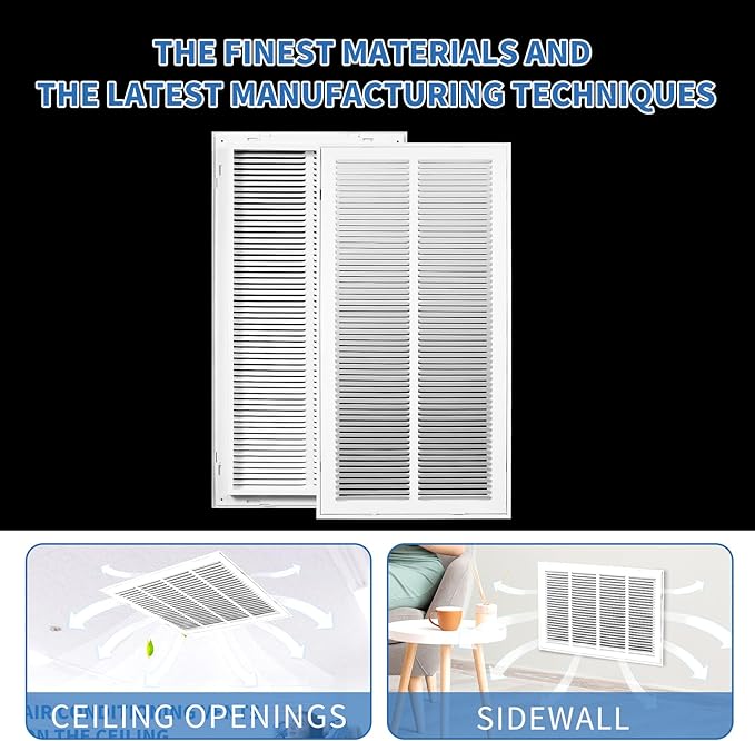 14x30 Return Air Grille [Duct Opening Size],Return Air Vent Cover for Wall Or Ceiling,Steel Return Air Filter Grilles Removable Face/Door for 1 Inch Filters(14"W x 30"H [Duct Opening])