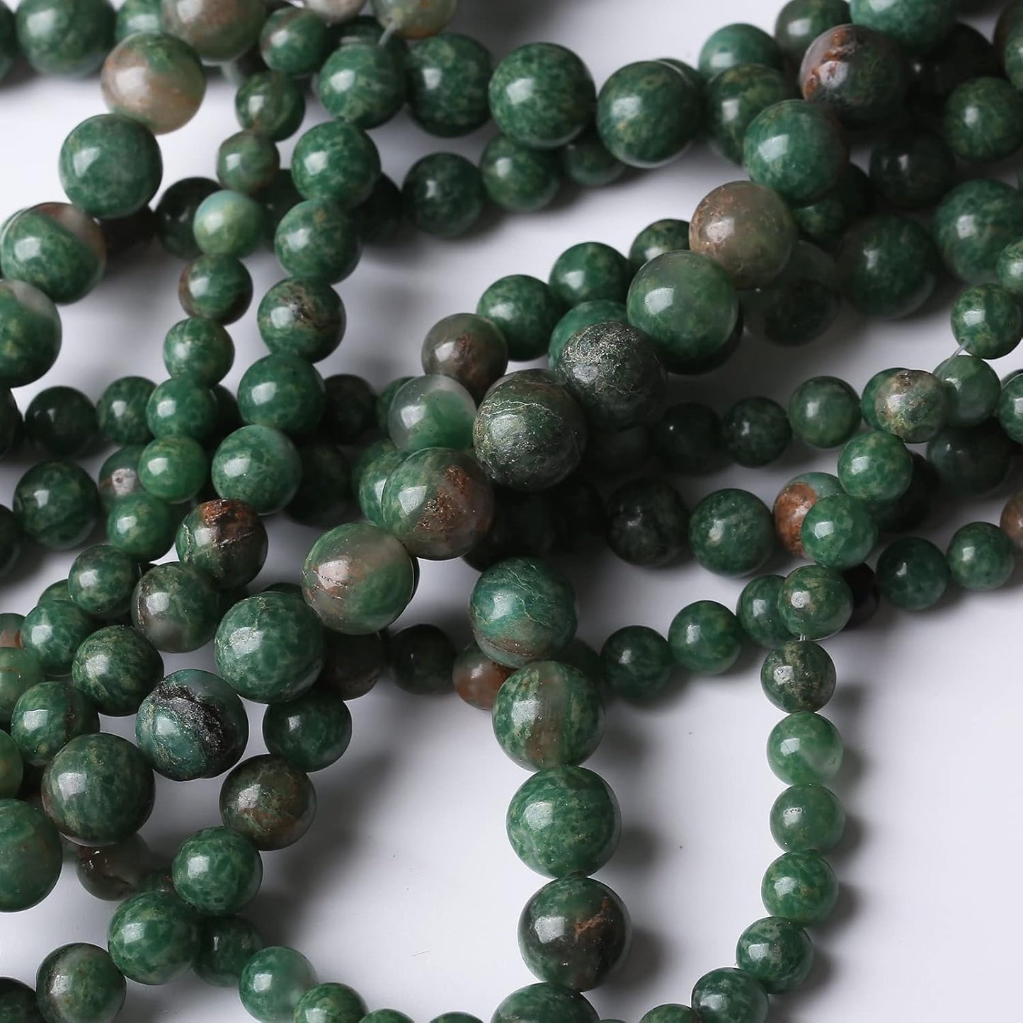 36PCS 10MM Rhyosite Stone Beads Energy Healing Beads for DIY Jewelry Bracelet Necklace Making for Jewelry Making15Inch…