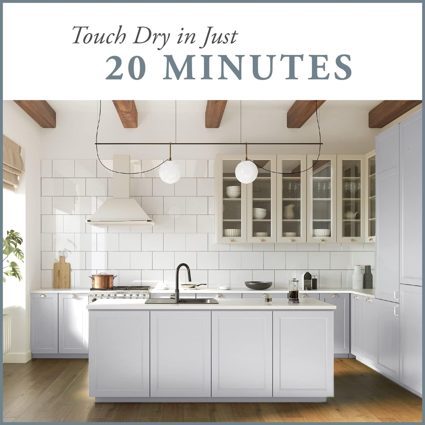 AMY HOWARD AT HOME Chalk-Based One Step Paint for Furniture, Cabinetry, Decor, Finish, and More | No Stripping, Sanding, or Priming | Ultra-Light Base | 16 Ounce | Luxe Gray