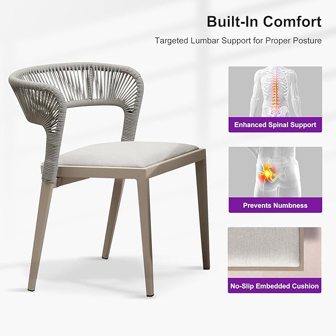 PURPLE LEAF 11 Pieces Outdoor Dining Set Patio Dining Furniture Aluminum Wicker Rattan Outdoor Dining Table and Chairs for Lawn Garden Backyard Champagne