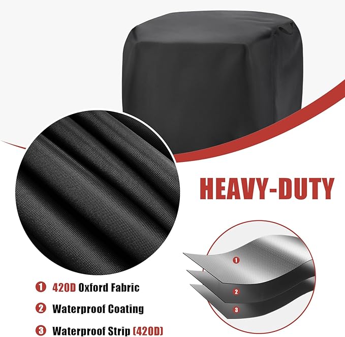 Pizza Oven Cover compatible with Cuisinart CPZ-120 Indoor Pizza Oven,Waterproof Pizza Oven Indoor Outdoor Covers - 19"L x 17.5"W x 11"H,Black