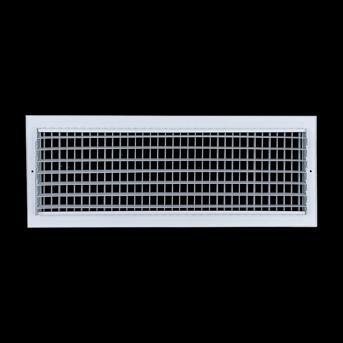 Fits 24x8 Duct Opening Steel Adjustable Air Supply Grille by Handua | Register Vent Cover Grill for Sidewall and Ceiling | White | Outer Dimensions: 25.75" X 9.75"