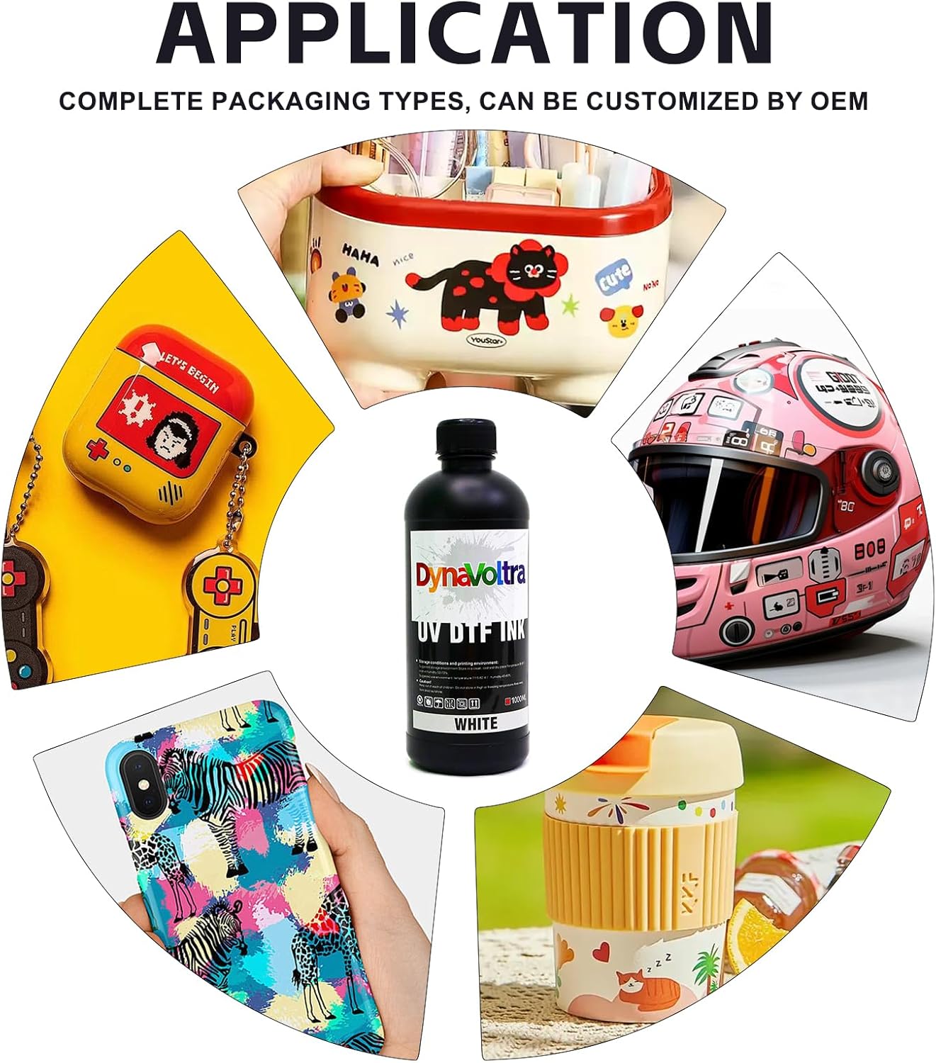 1000ML White UV DTF Ink for UV DTF Printer – Compatible with Ep XP600 TX800 i3200 L805 1390 DX5 DX6 DX7 i1600 DX10 – Fast-Drying, Opaque Direct to Film Ink for Sticker Printing (White)