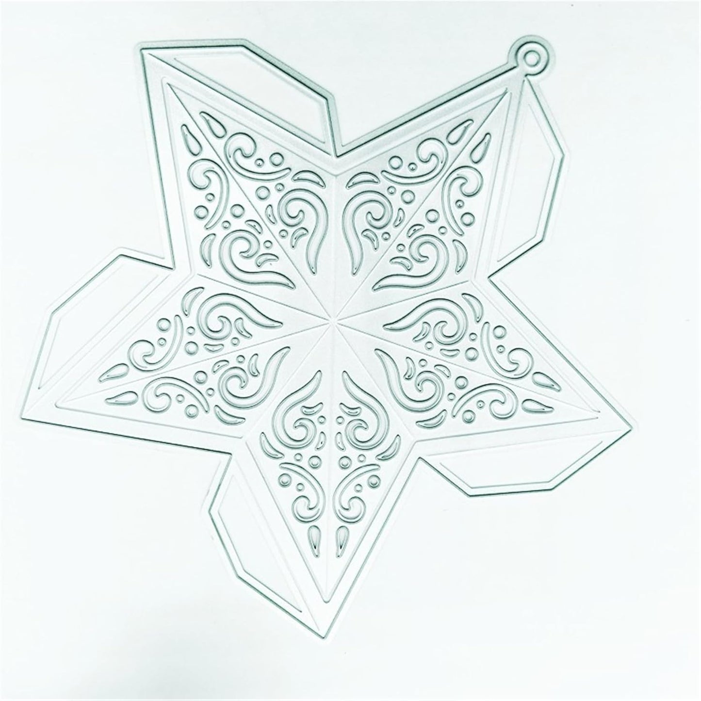 Metal Cutting Dies DIY Merry Christams Embossing Stencil Template Scrapbooking Card Making Mold Photo Album Arts Crafts Tools (Christmas Star- 14.9x14.7cm)