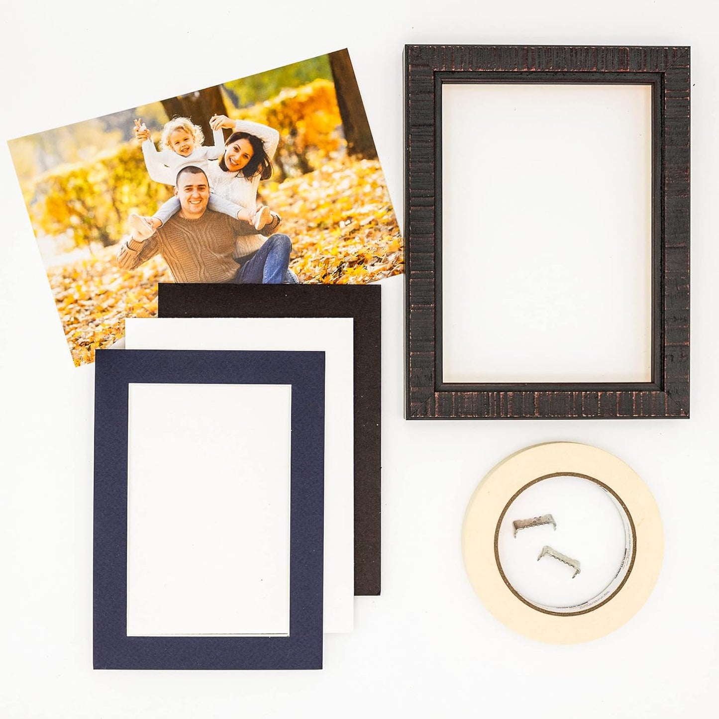 5x7 Mat for 8.5x11 Frame - Precut Mat Board Acid-Free Navy 5x7 Photo Matte Made to Fit a 8.5x11 Picture Frame, Premium Matboard for Family Photos, Show Kits, Art, Picture Framing, Pack of 100 Mats