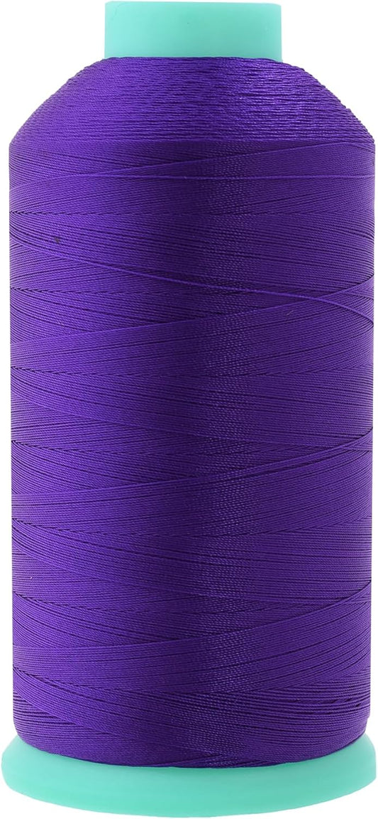 Mandala Crafts Bonded Nylon Thread Violet Heavy Duty Sewing Threads - 2843 YDs Size 46 210D T45 Tex 45 Thread for Leather Jeans Weaving Outdoor Marine Upholstery Threads