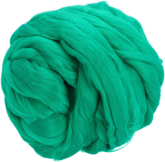PATIKIL Wool Roving Yarn, 250G/8.8OZ Felting Wool Pure Roving Yarn, Green