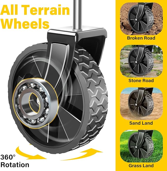 Wagons Carts Foldable, Collapsible Wagon with Wheels — Durable Foldable Wagon for Groceries,Picnic & Pets, Small Hauls, Apartment Moving & Storage, Portable Utility Pull Wagon Cart, 360lbs, Black