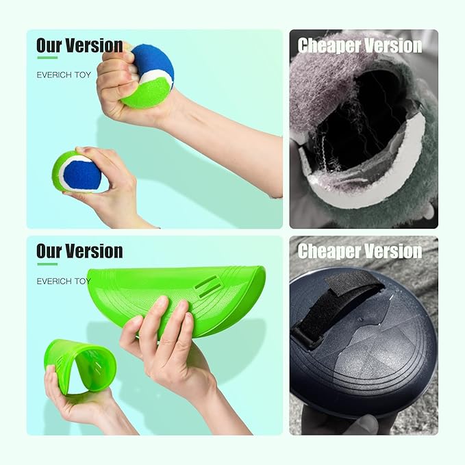 EVERICH TOY Upgraded Toss and Catch Ball Game Set, Kids Toy Stocking Stuffers for Boys Girls Ages 3-12, Includes 2 Paddles 2 Sticky Balls, Water-Resistant Indoor Outdoor Toy for Beach Pool Yard