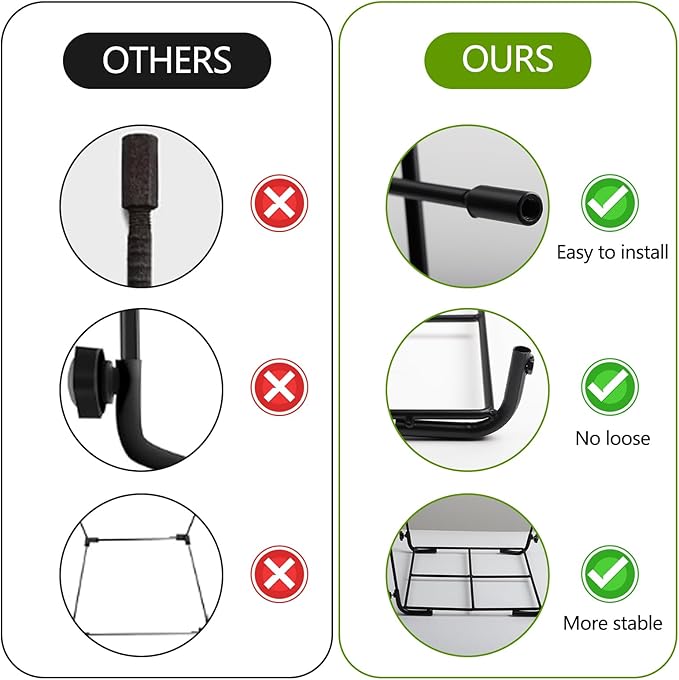 Garden Trash Bag Holder - Outdoor Leaf Bag Holder Support Stand Multi-Use Metal Garbage Bag Frame Holds 30-45 Gallons Bag for Yard Work Camping Leaves Gardening Parties Weeding
