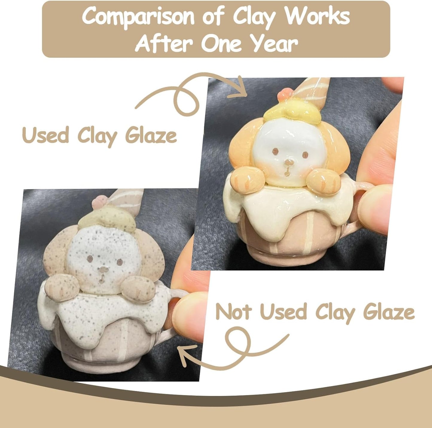 Air Dry Clay Glaze 100ml, Matte Varnish for Air Drying Clay - Clear Matte Finish for Pottery/Sculptures/DIY Craft - Waterproof Acrylic Coating