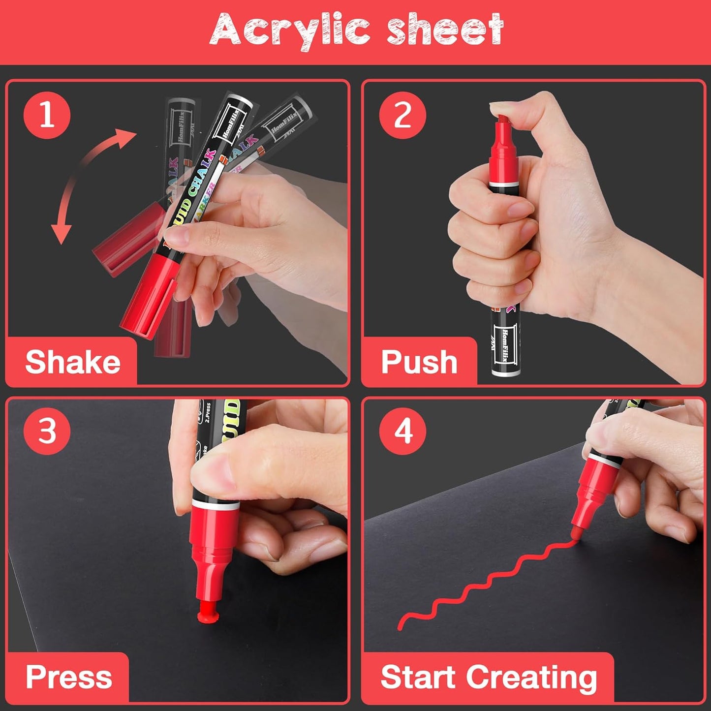 24-Color Liquid Chalk Markers Set, Erasable, Dust-Free, for Blackboard, Glass, Cars, Windows - Ideal for Teaching, Display, Creativity, Paint Pens, Dry Erase Markers