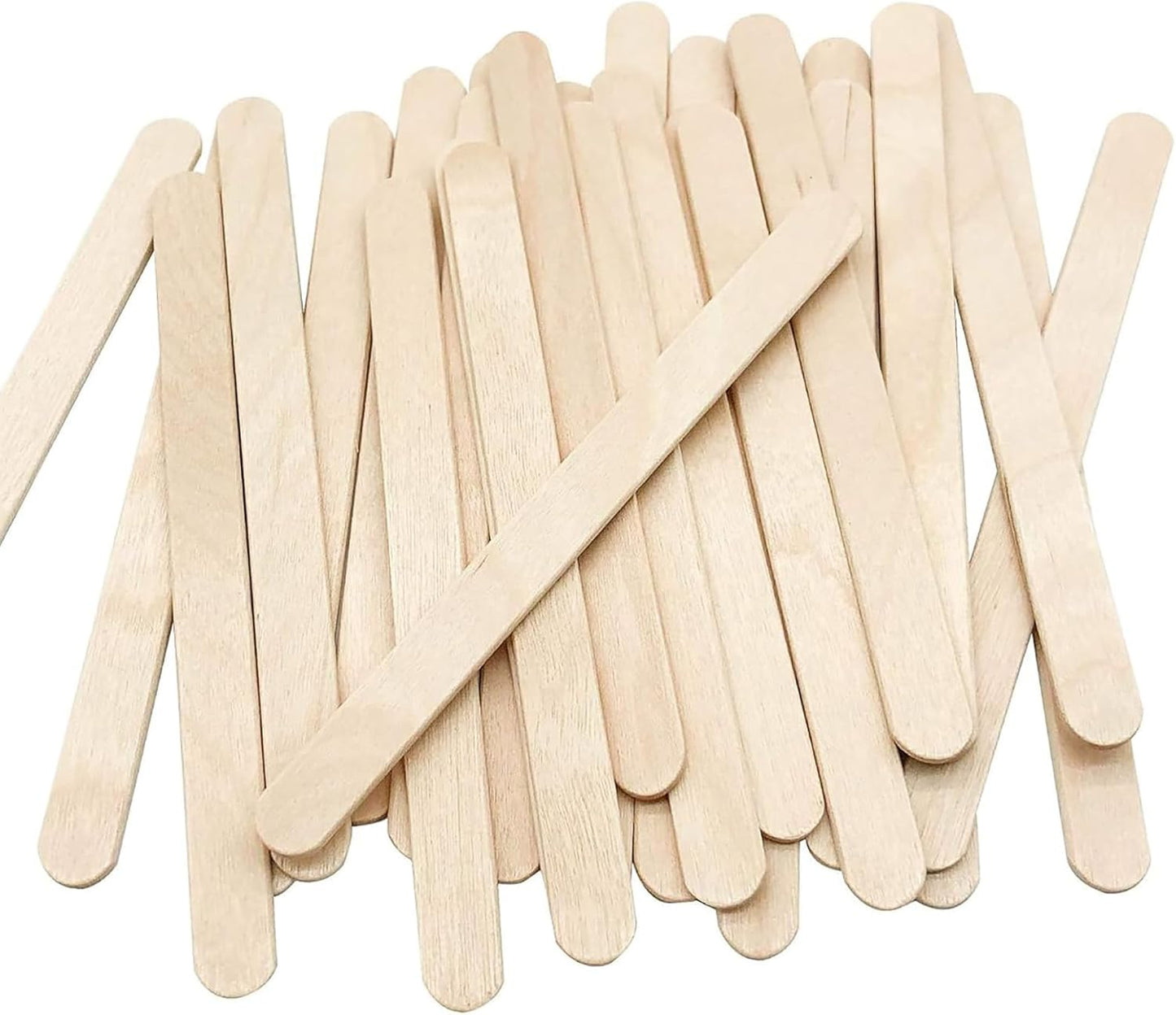 50PCS DIY Craft Sticks Ice Cream Sticks Natural Wooden Ice Cream Sticks 4.5 inches Long Snack Sticks Ice Cream Sticks Popsicle Sticks for Dessert Making Classroom Projects